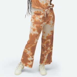 MATE the label Organic Thermal Wide Leg Pants in Ginger Tie Die size XS